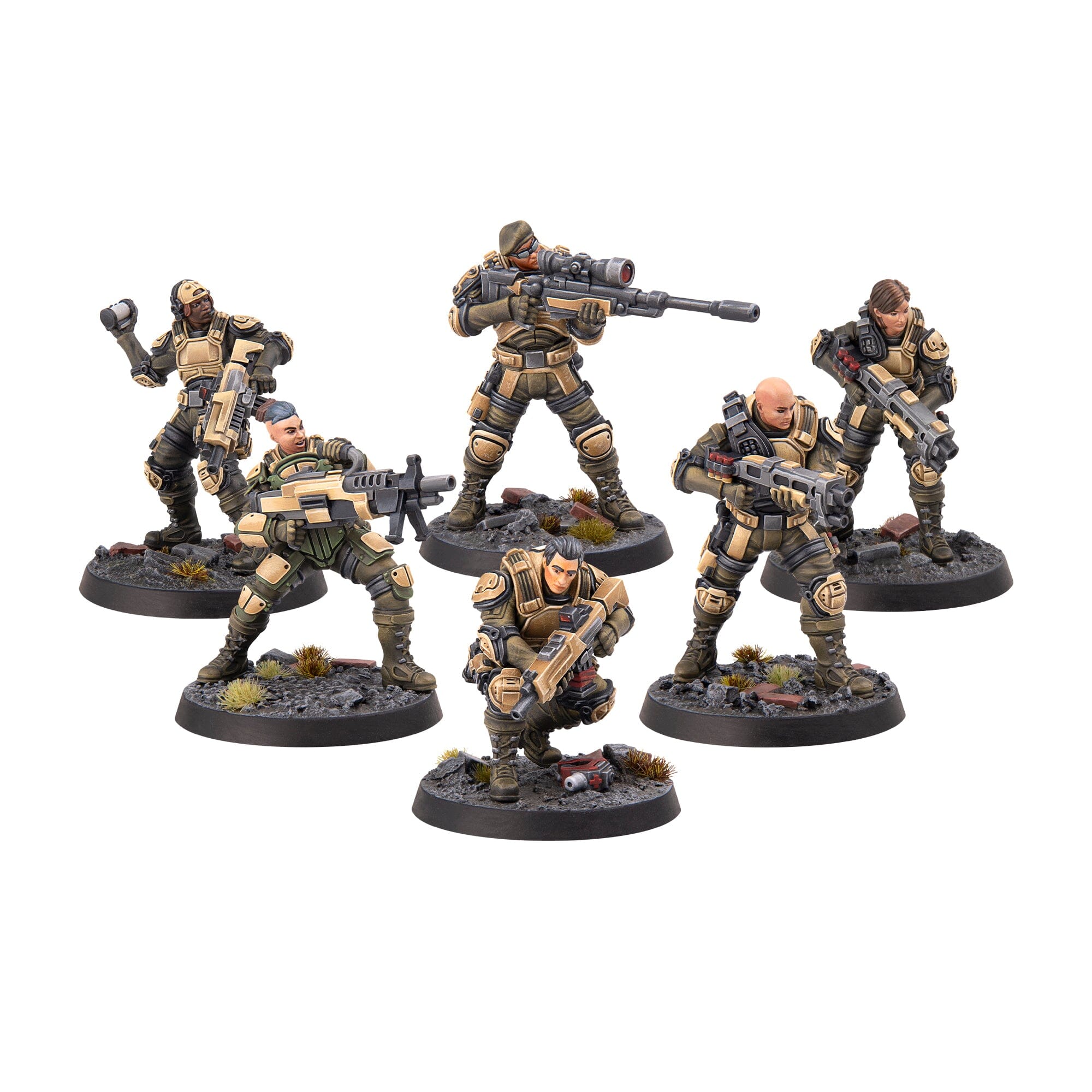 Modiphius XCOM Miniatures Game Manuale Base Bundle 5x Solo Coop