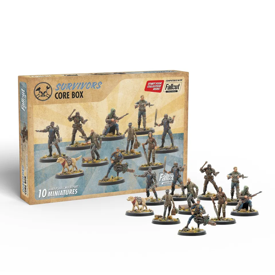 Fallout Factions Wasteland Survivors Core Box 10 miniature
