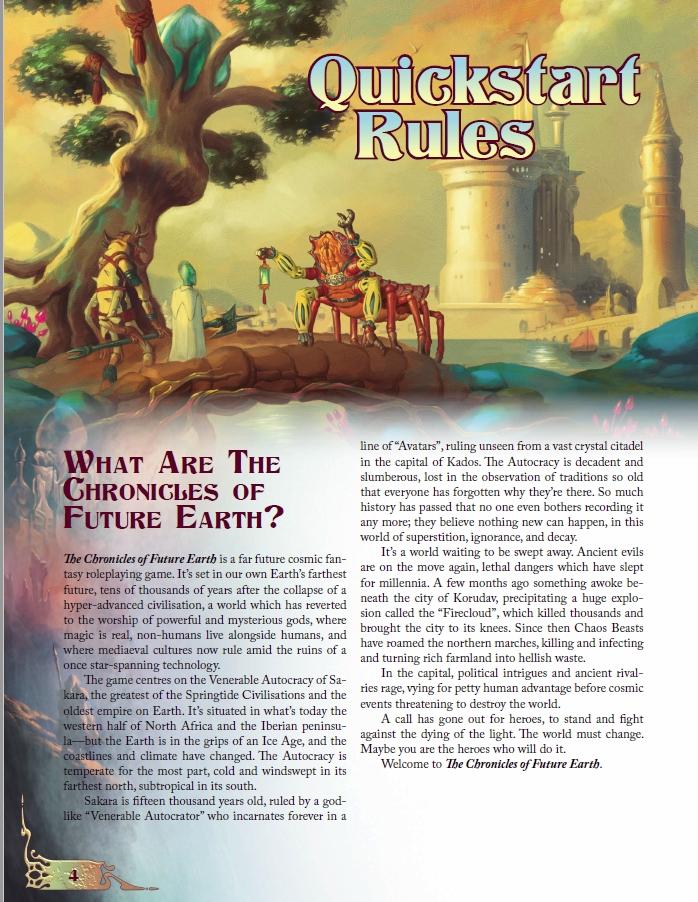 Chronicles Future Earth Swallower Souls Avventura Quickstart GDR