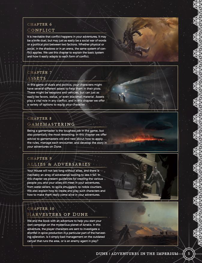 Modiphius Dune Adventures Imperium gioco di ruolo manuale base