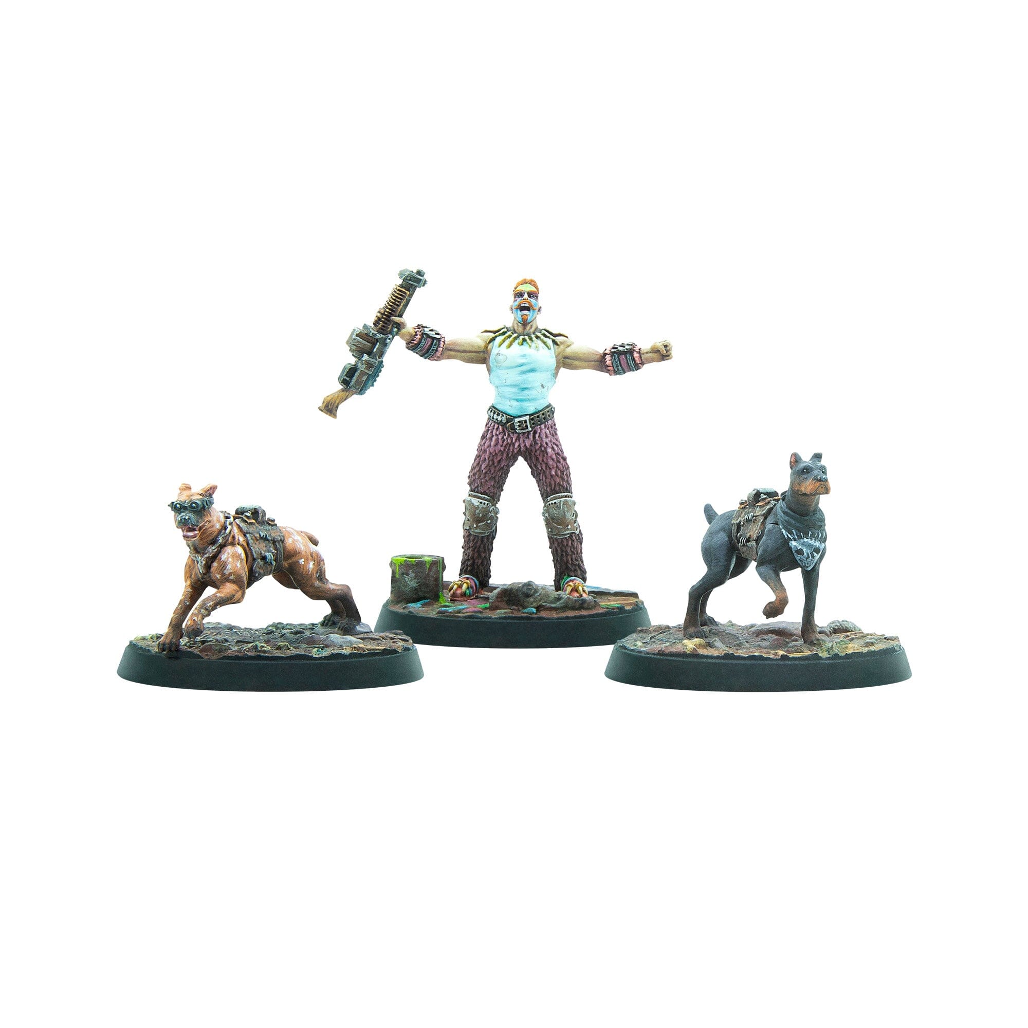 Modiphius Fallout Wasteland Warfare Raiders Pack Top Dogs 3 pezzi