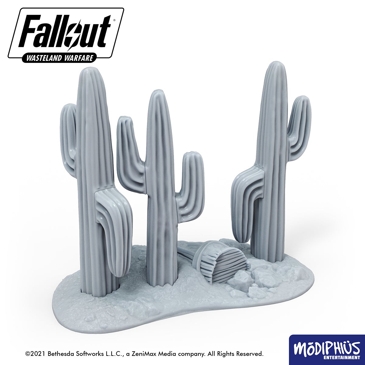 Fallout Wasteland Warfare Cacti Stands file STL stampa 3D resina