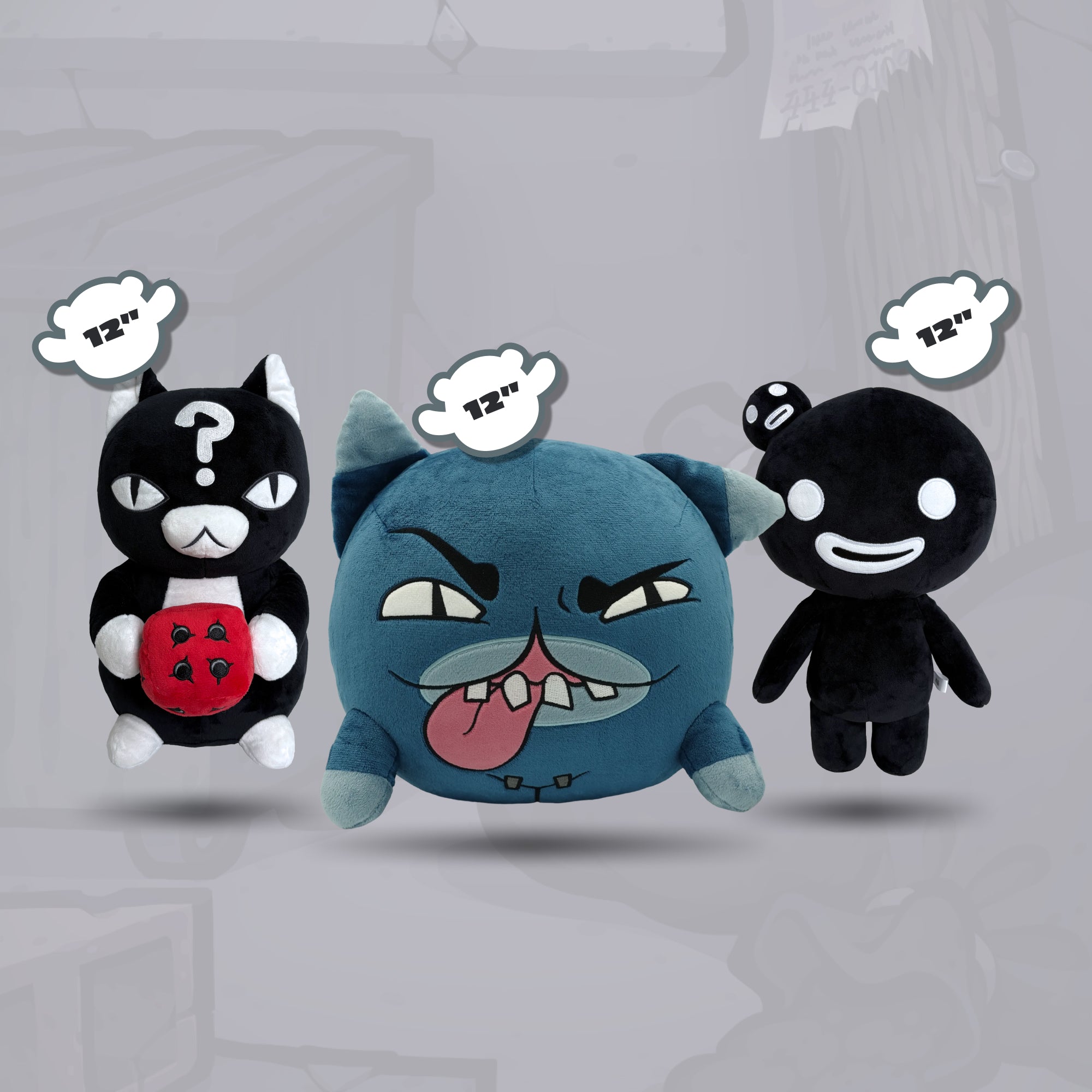 Maestro Media Mewgenics Plush Bundle 2 Peluche 12" Gambit