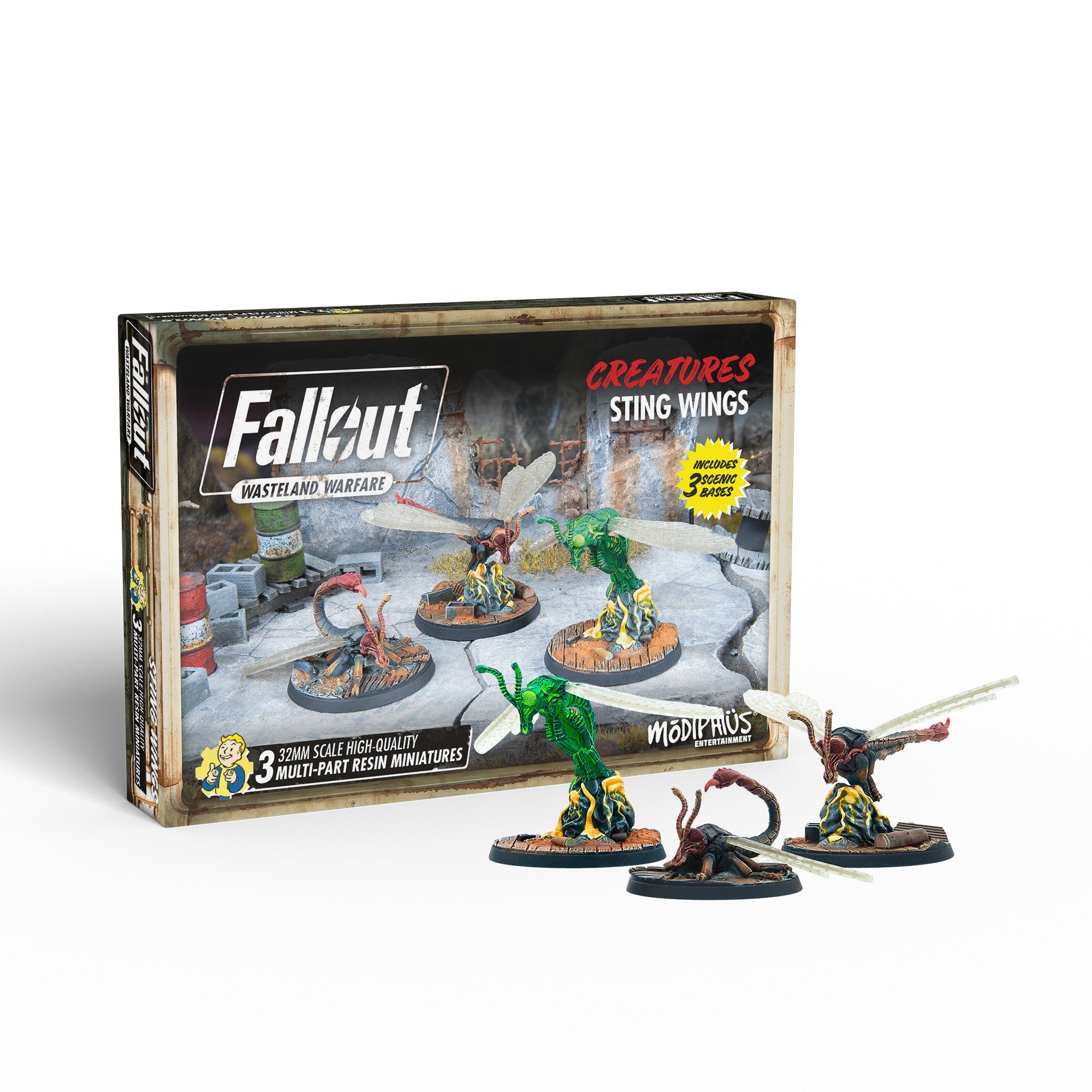Modiphius Fallout Wasteland Warfare Stingwings miniature resina