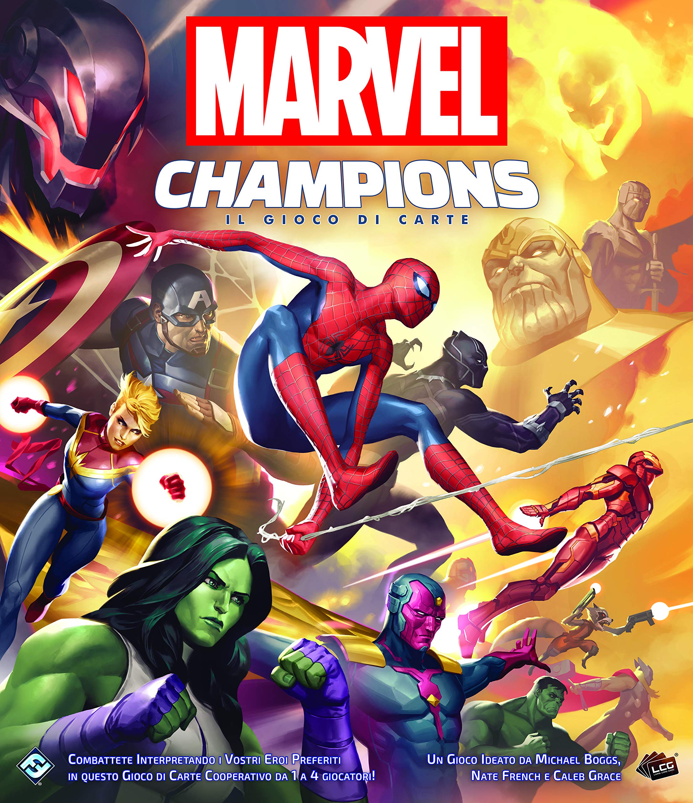 Asmodee Marvel Champions LCG gioco carte cooperativo italiano base