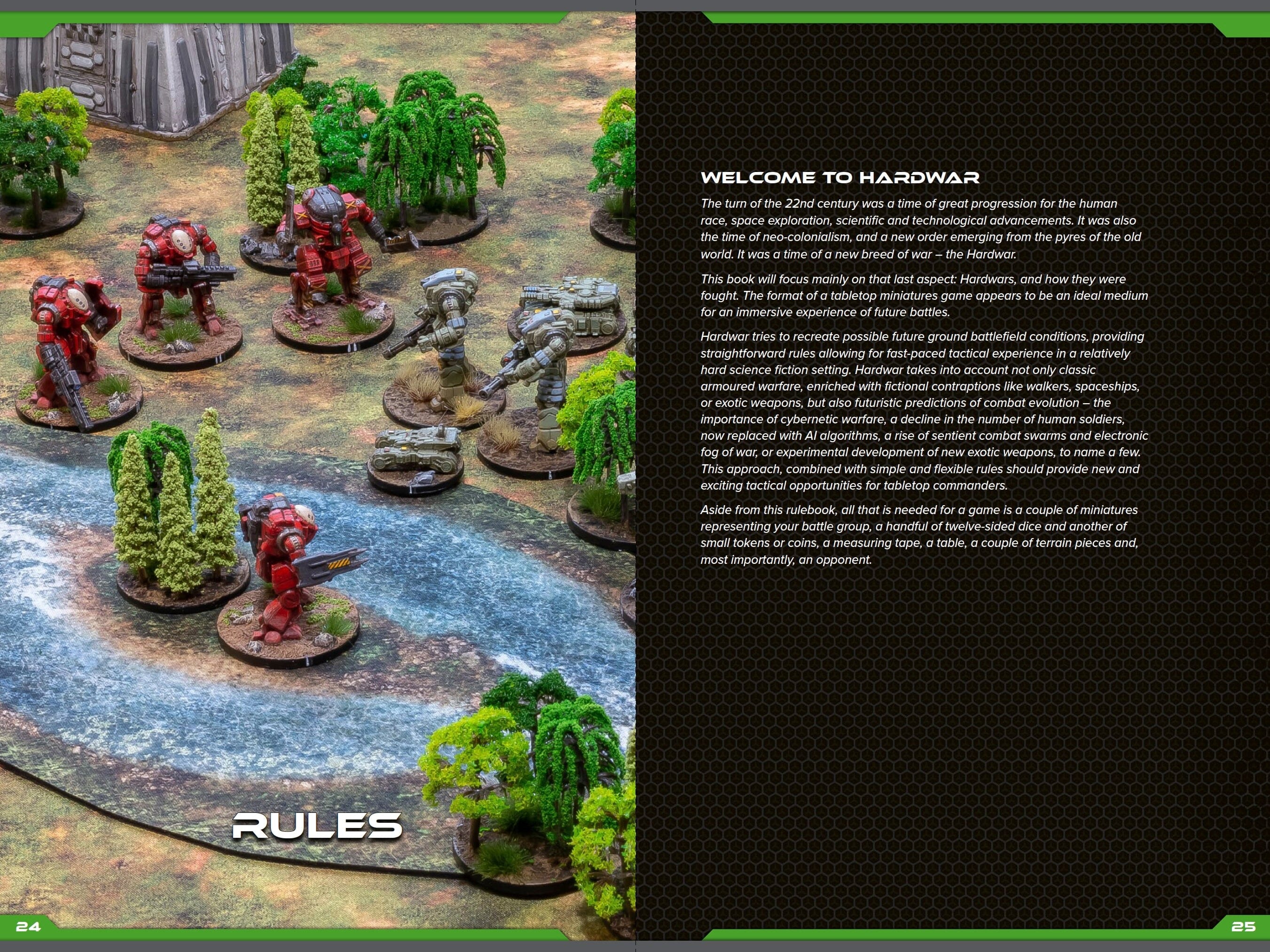 Modiphius Hardwar Rulebook manuale wargame miniature 6mm
