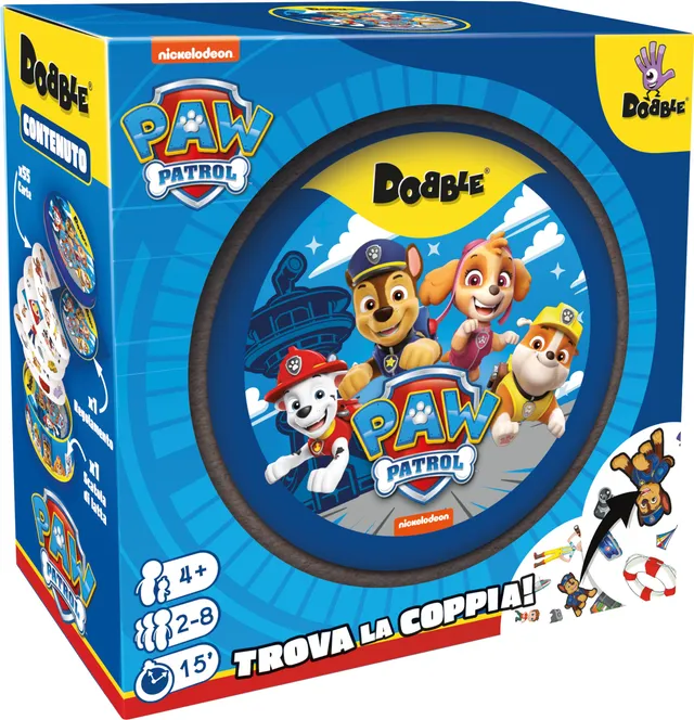 Asmodee Dobble Paw Patrol Blu Gioco di Carte 2-8 giocatori