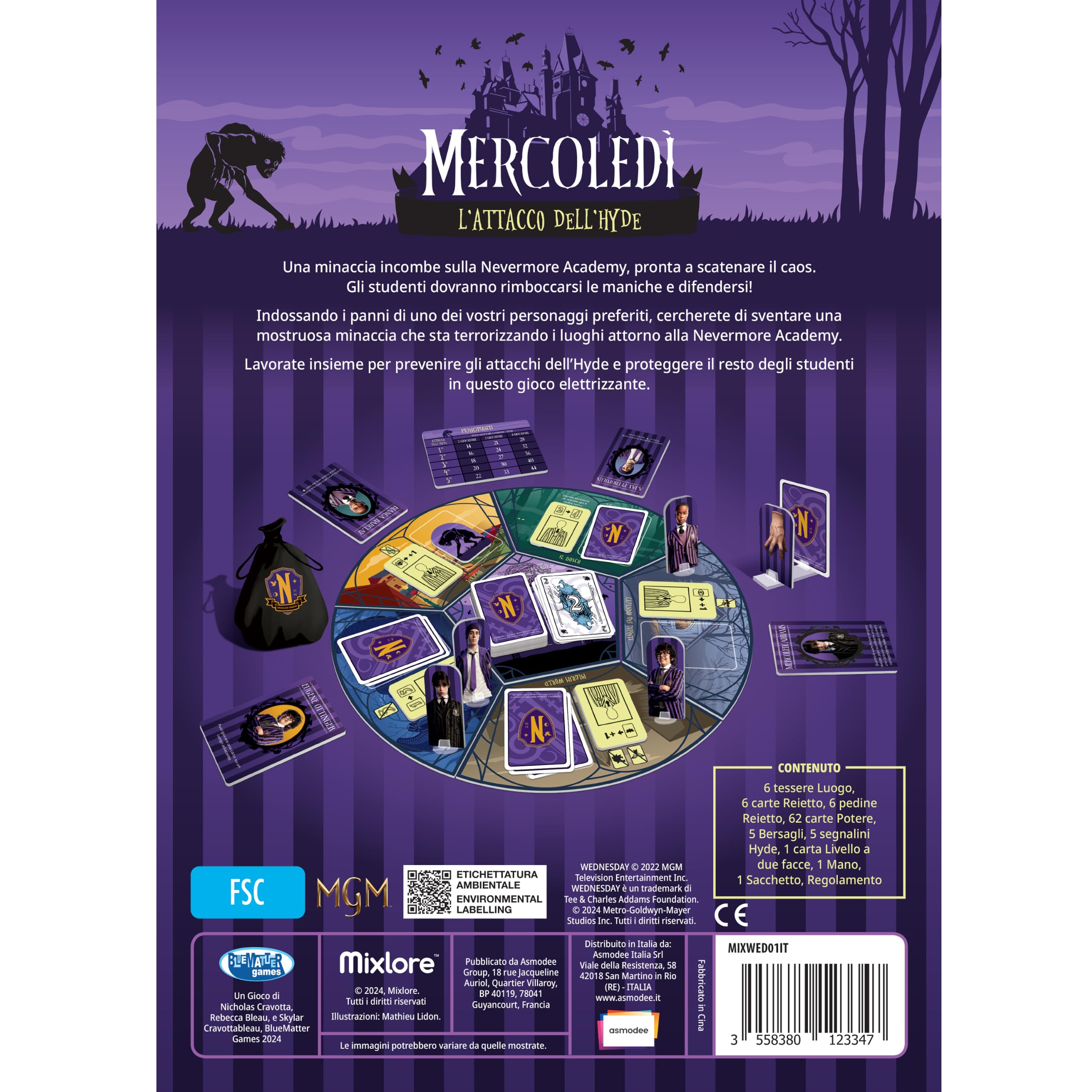 Asmodee Mercoledì L'Attacco dell'Hyde gioco collaborativo 2-4