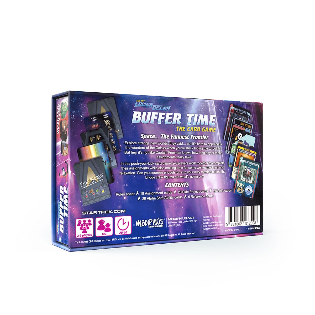 Modiphius Star Trek Lower Decks Buffer Time gioco di carte