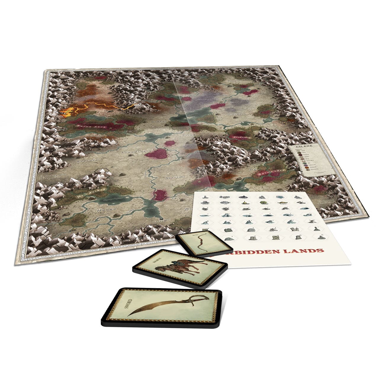 Modiphius Forbidden Lands Bloodmarch Map Cards Pack gioco ruolo