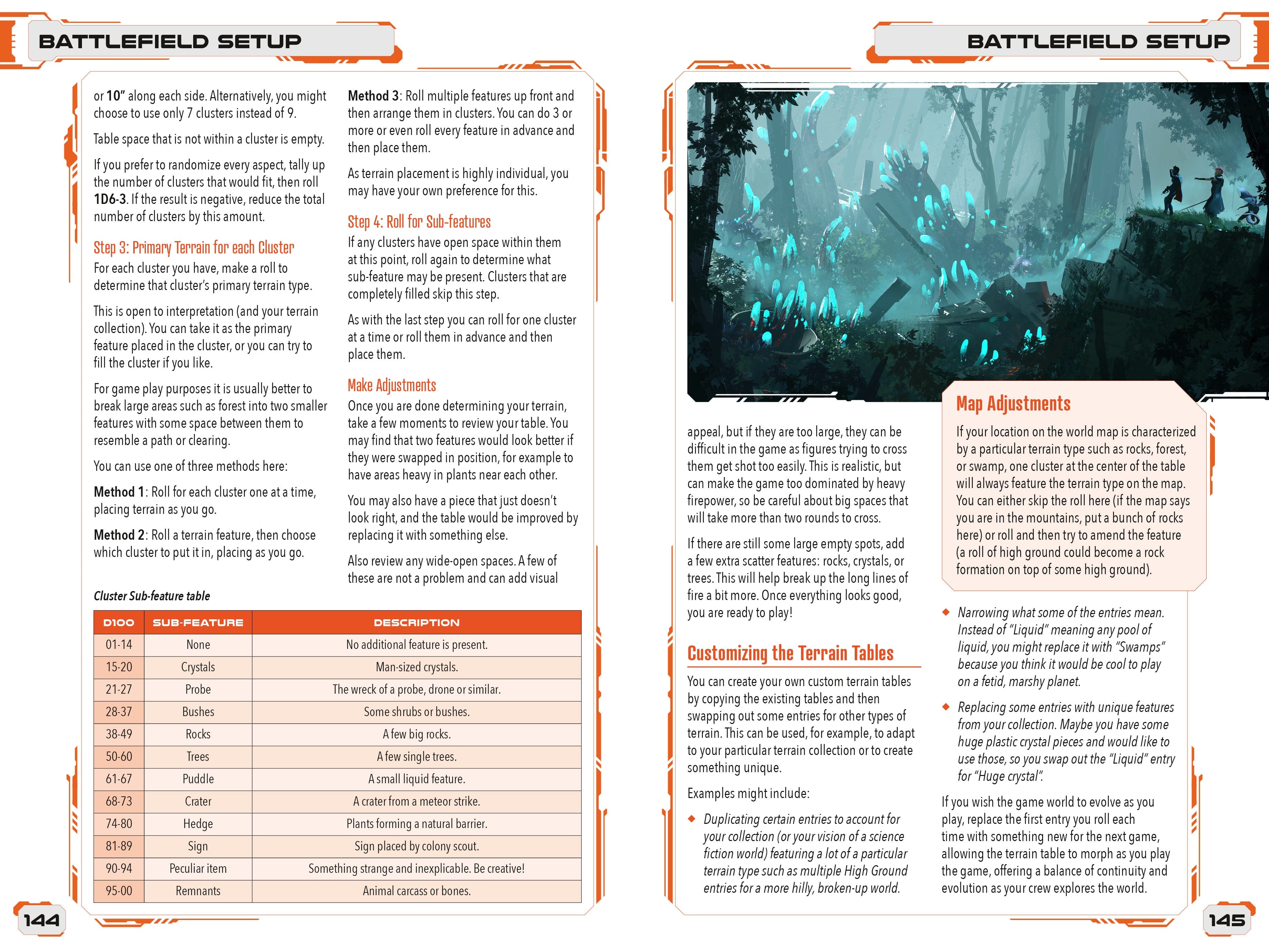 Modiphius Five Parsecs Planetfall libro gioco miniature solo