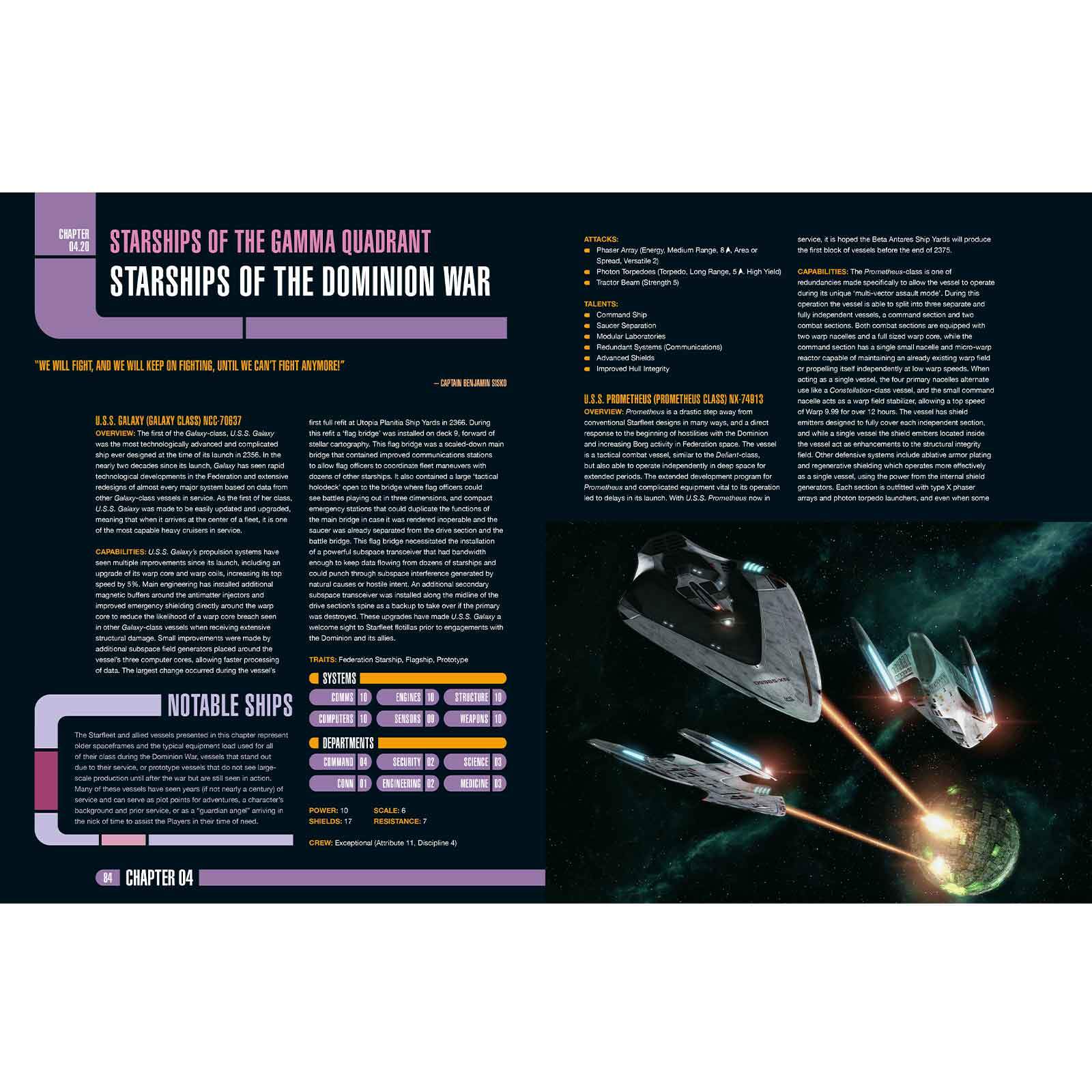 Modiphius Star Trek Adventures Gamma Quadrant manuale PDF Dominion