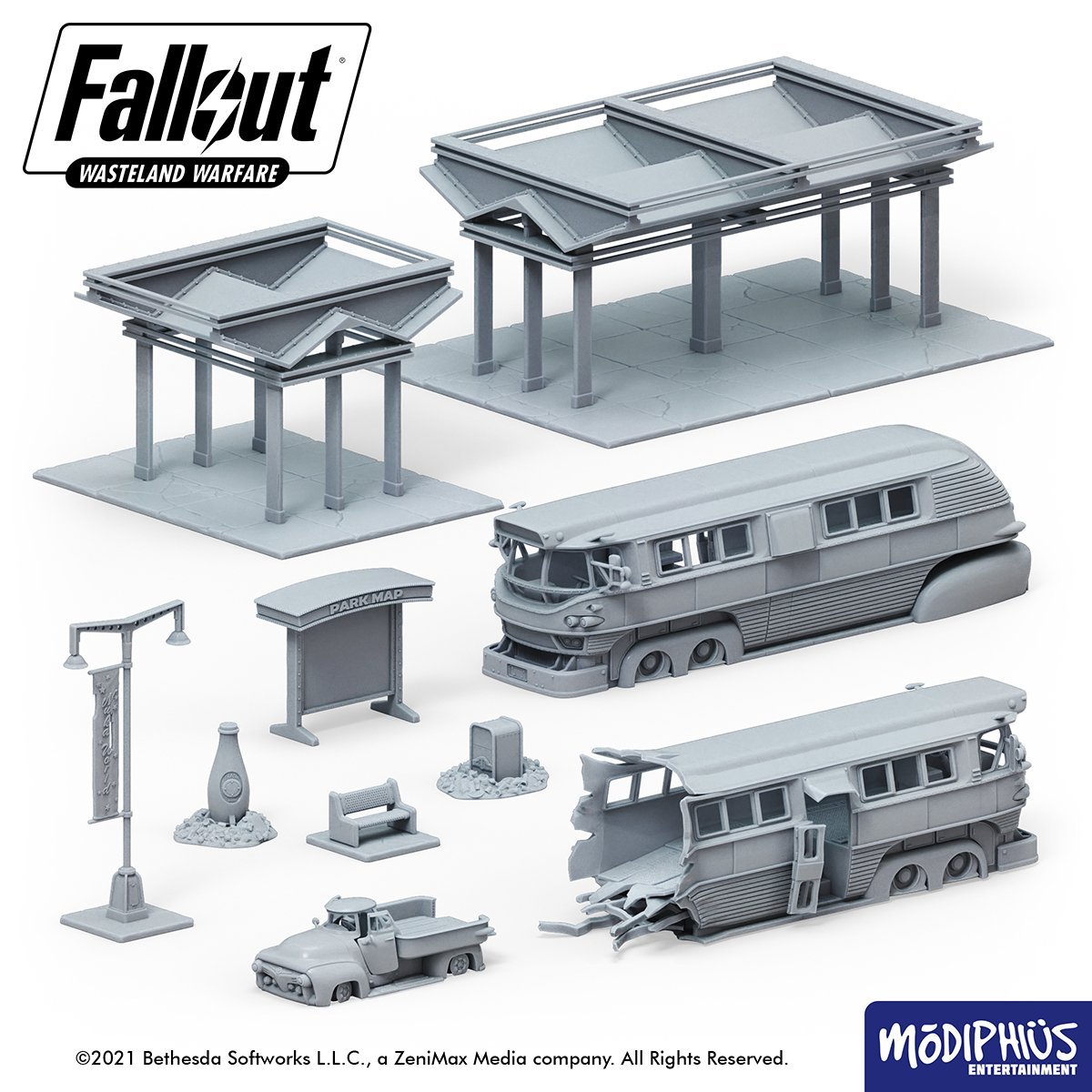 Modiphius Fallout Wasteland Warfare Nuka World scenario STL