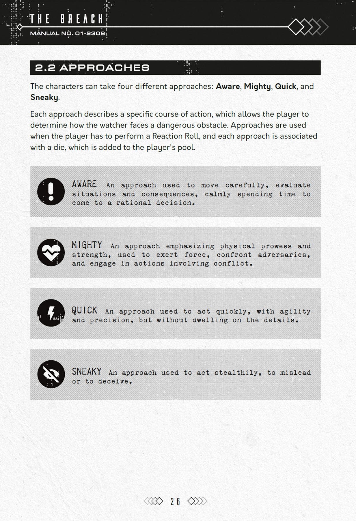 Modiphius The Breach GdR horror brossura 128 pagine