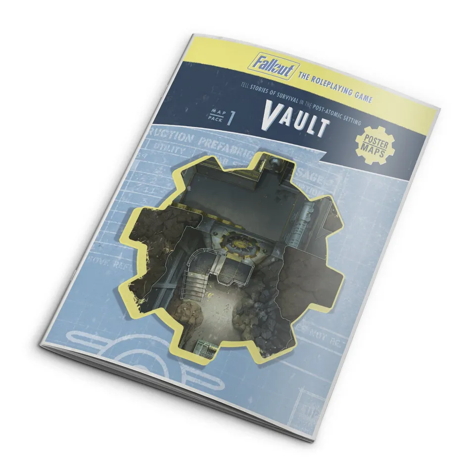 Modiphius Fallout GDR Map Pack 1 Vault Mappe Battlemap 8 Poster
