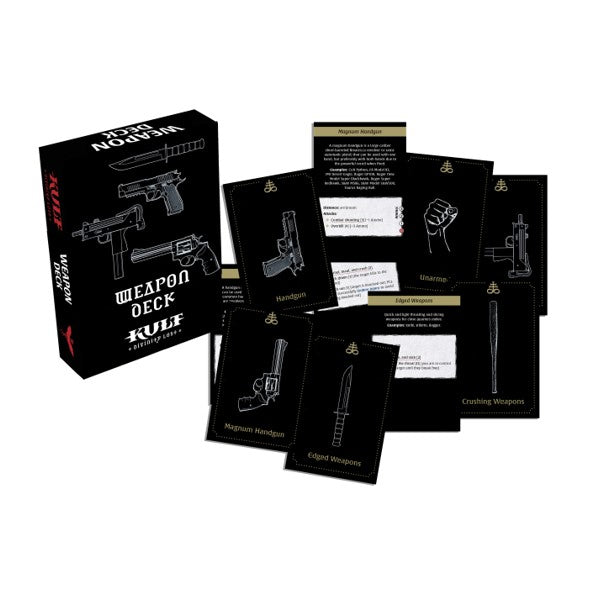Modiphius KULT Weapon Deck mazzo 55 carte armi