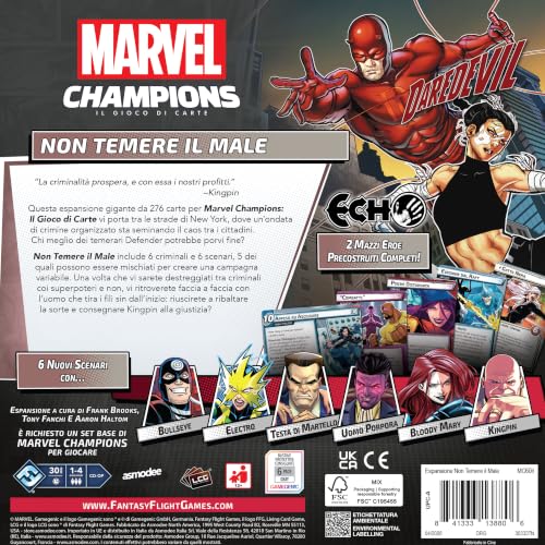 Marvel Champions Non Temere il Male espansione gioco carte italiano