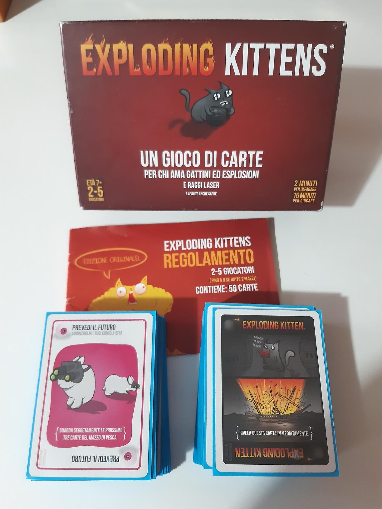 Asmodee Exploding Kittens gioco di carte base 2-5 giocatori