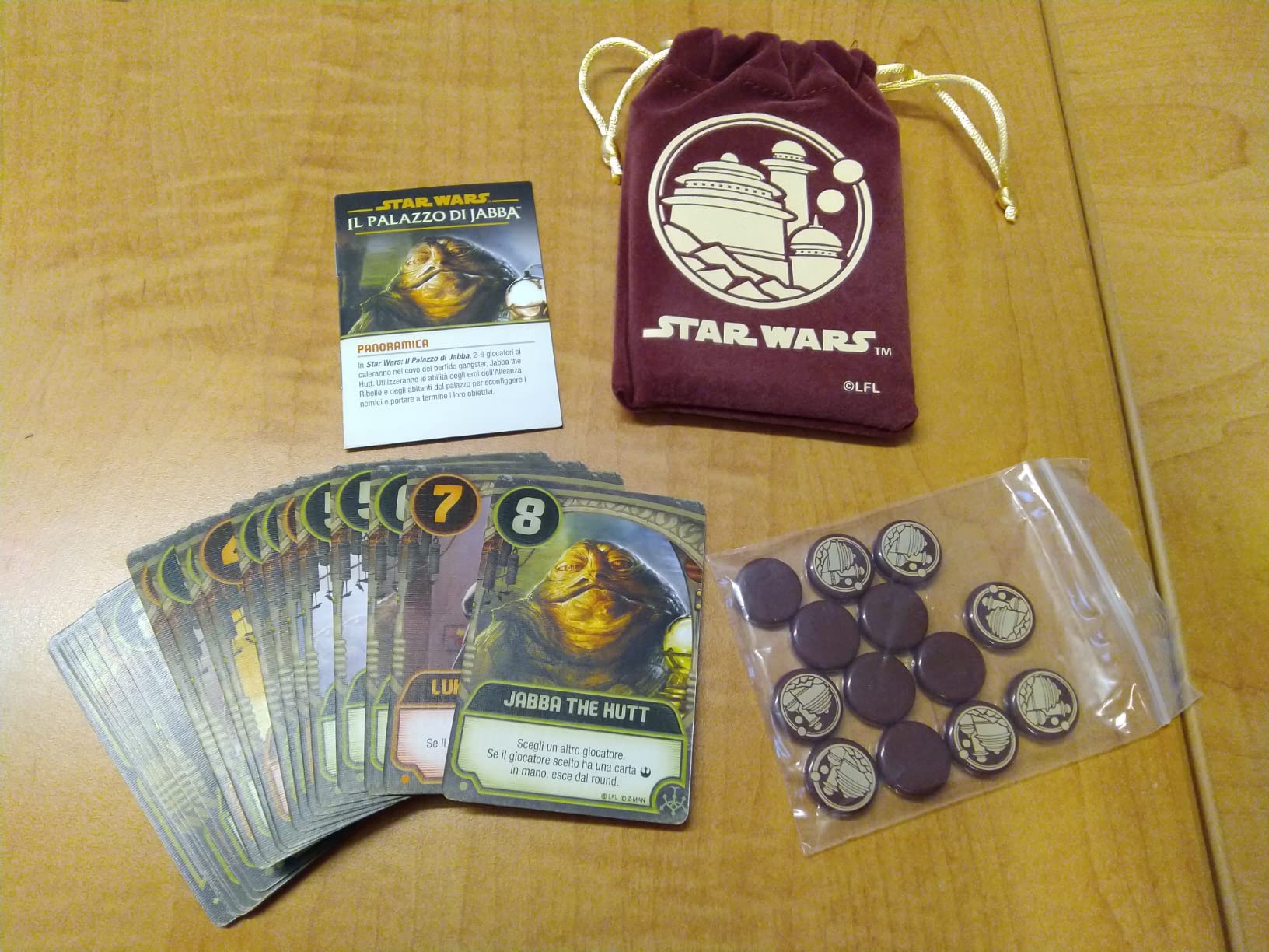 Star Wars Palazzo di Jabba Love Letter gioco carte 2-6 giocatori