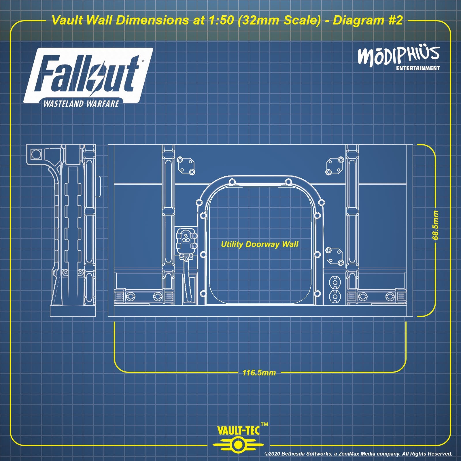 Modiphius Fallout Wasteland Warfare Vault Design file STL