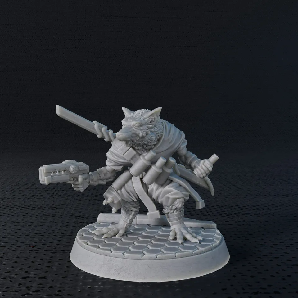 Modiphius Five Parsecs Skulker STL miniatura 32mm file stampa