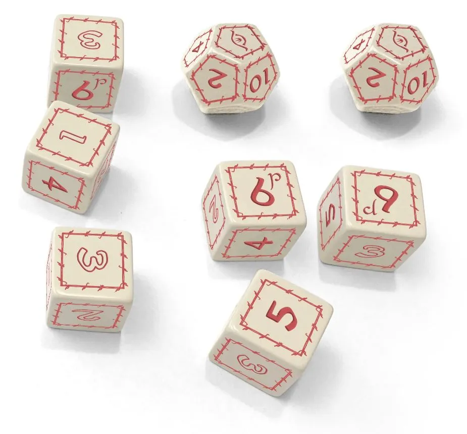 The One Ring White Dice Set 8 dadi bianchi seconda