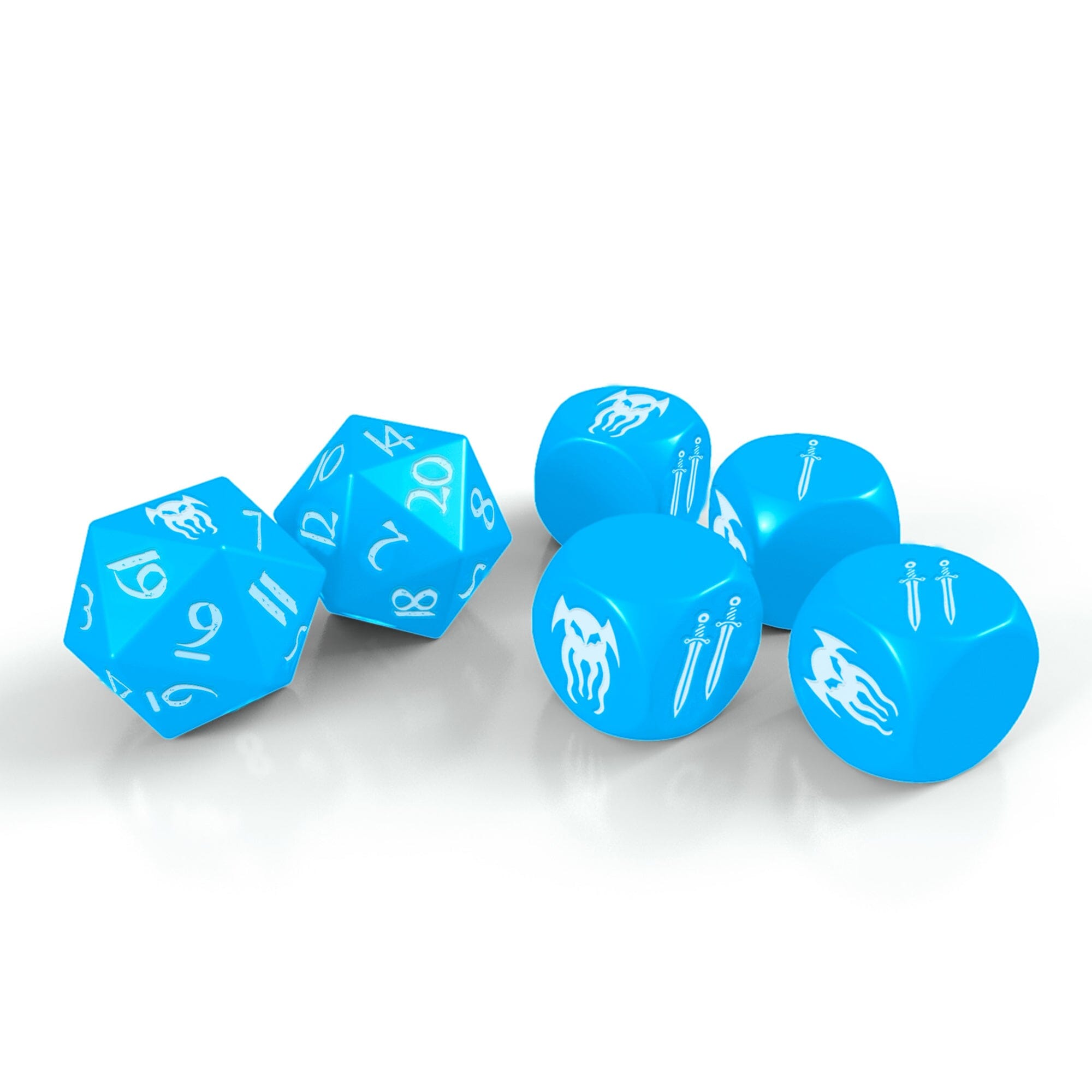 Cohors Cthulhu Atlantean Crystal Dice Pack dadi 6 pezzi 2d20