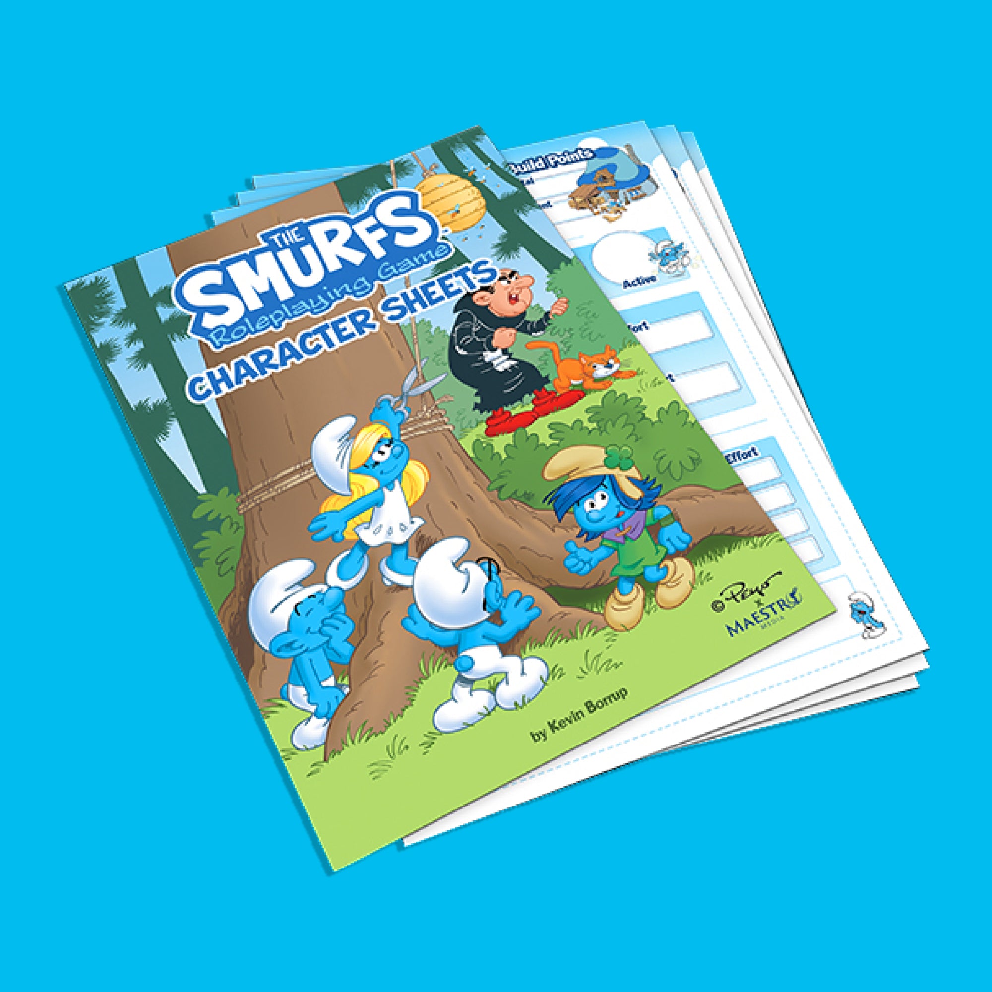 Maestro Media The Smurfs RPG Character Sheet Pack 10 schede