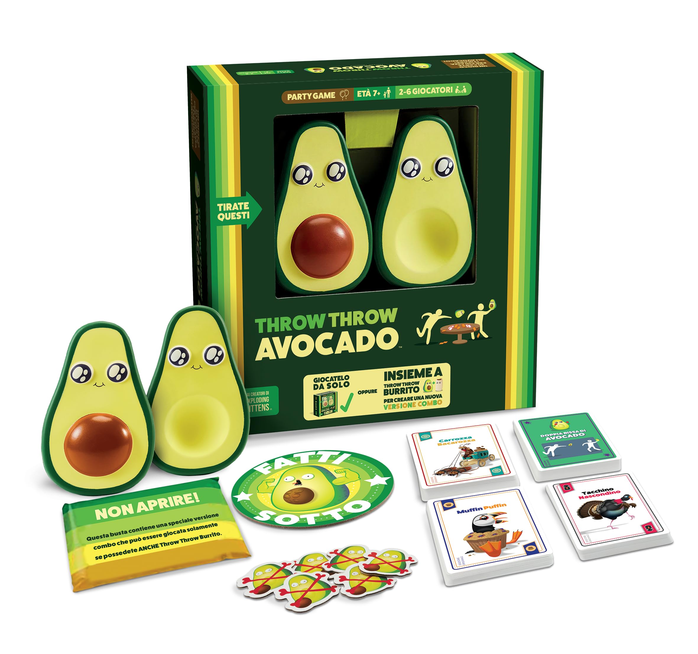 Asmodee Throw Throw Avocado gioco di carte 2 avocado 2-6 giocatori
