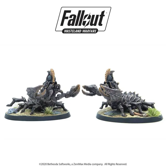 Fallout Wasteland Warfare Mirelurk Hunters 2 miniature resina