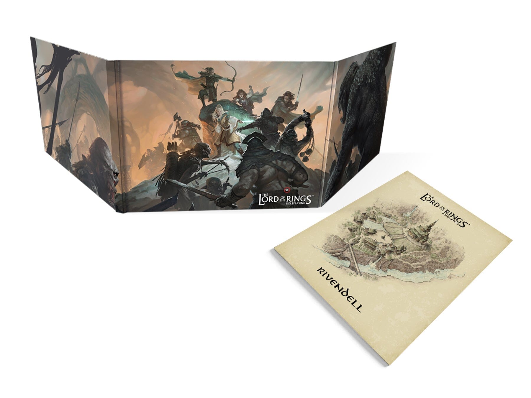 Modiphius Lord of the Rings Roleplaying Loremaster's Screen schermo + Rivendell
