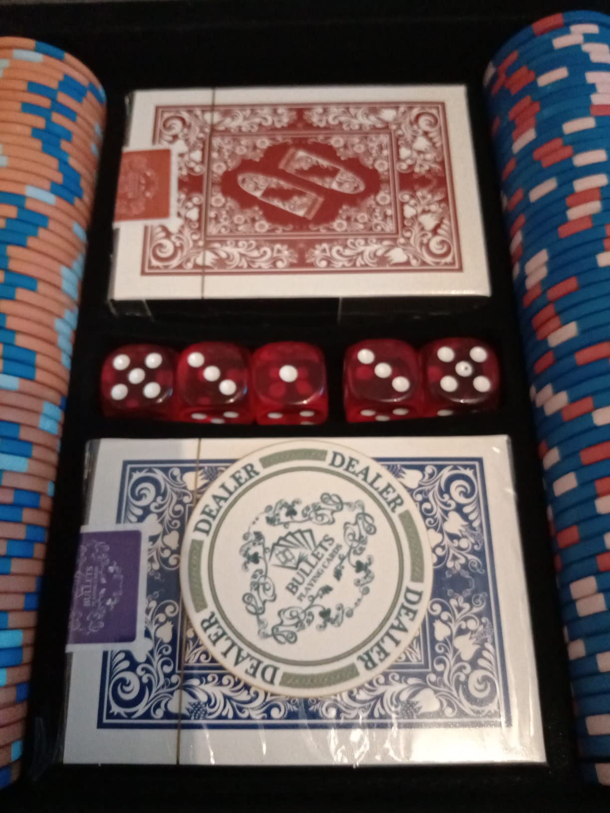 Bullets Custodie e set da poker Richie valigetta 500 chip ceramica