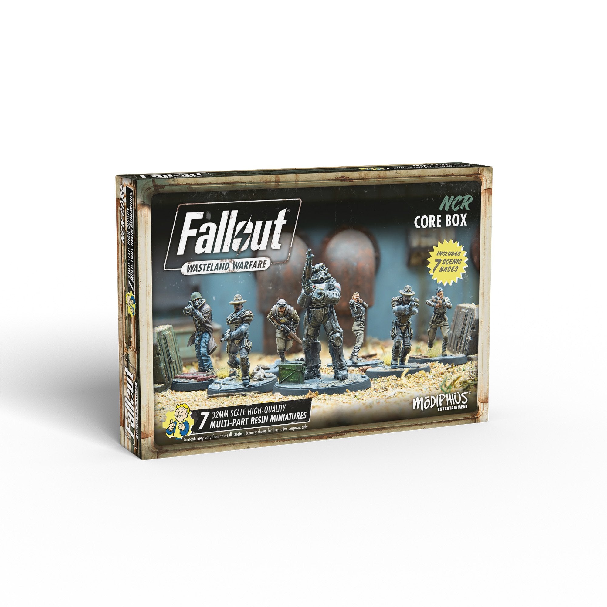 Modiphius Fallout Wasteland Warfare NCR Core Box miniature 7 pezzi