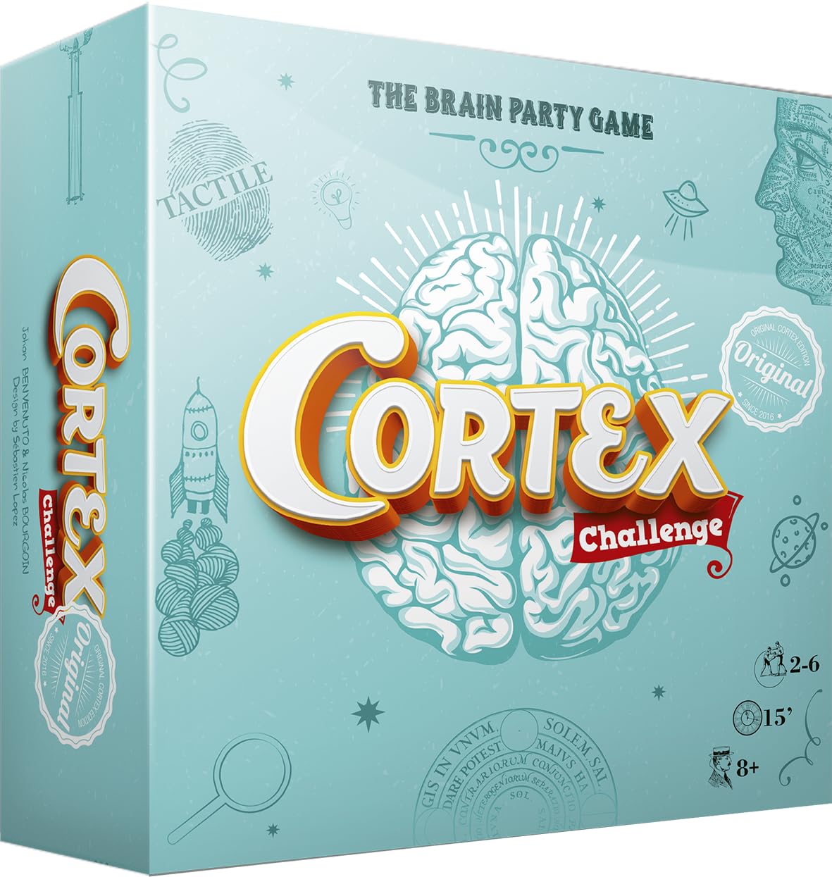Asmodee Cortex Challenge Azzurro gioco carte cervello 2-6