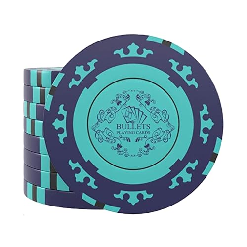 Bullets Fiches Poker Blu 25 Pezzi Clay 14 g Corrado