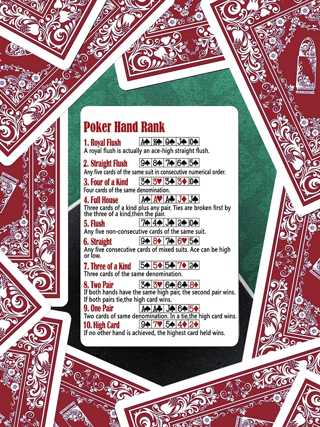Cards&Co Carte da poker plastica 2 segni angolo jumbo