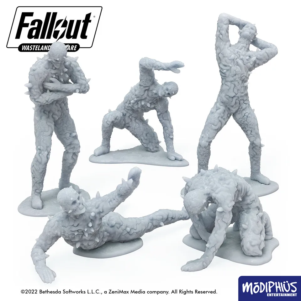 Modiphius Fallout Wasteland Warfare Scorched Statues file STL stampa 3D