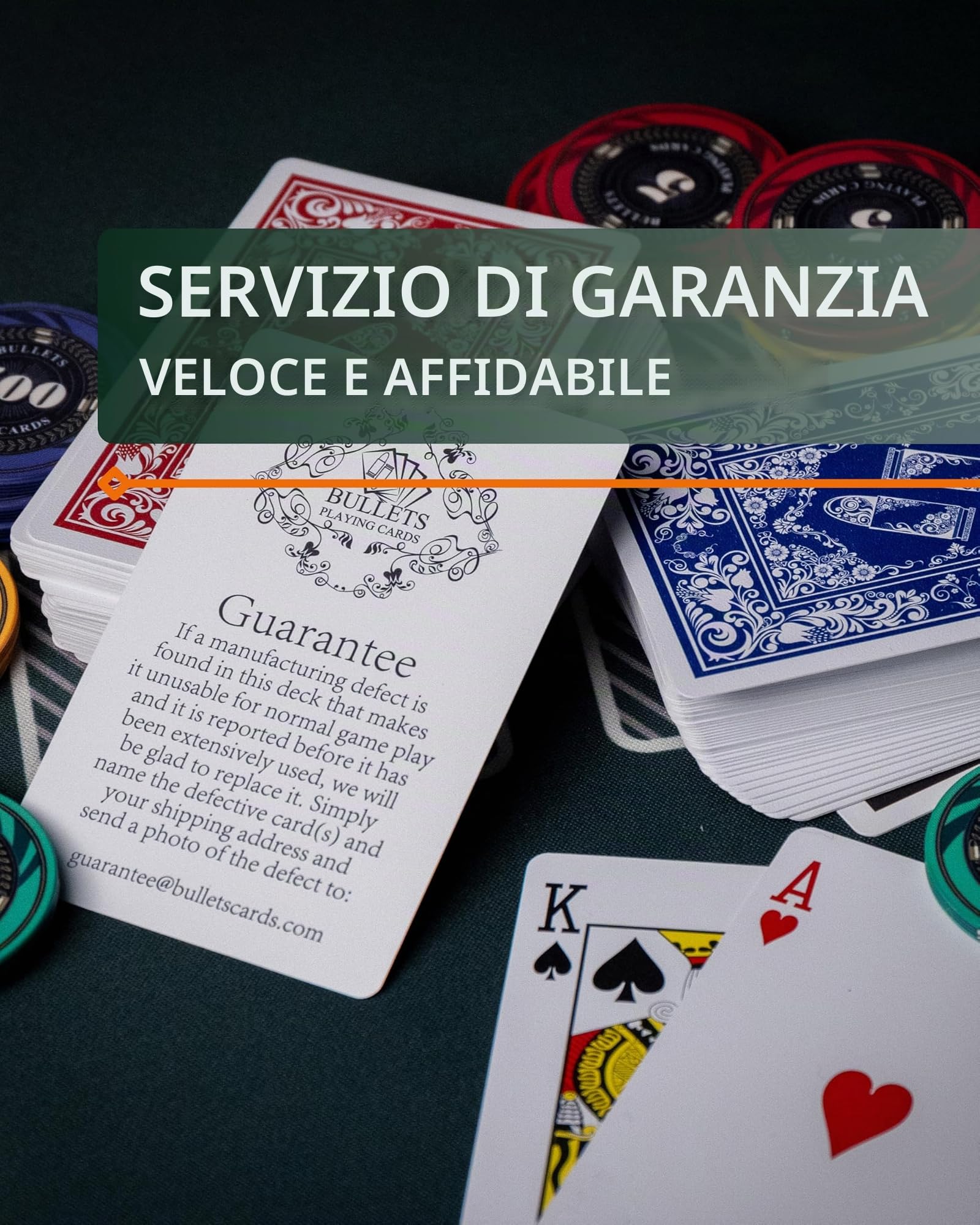 Cards&Co Bullets carte da gioco plastica bridge indice standard