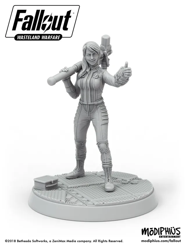 Modiphius Fallout Wasteland Warfare Vault-Tec Poster Girl file STL