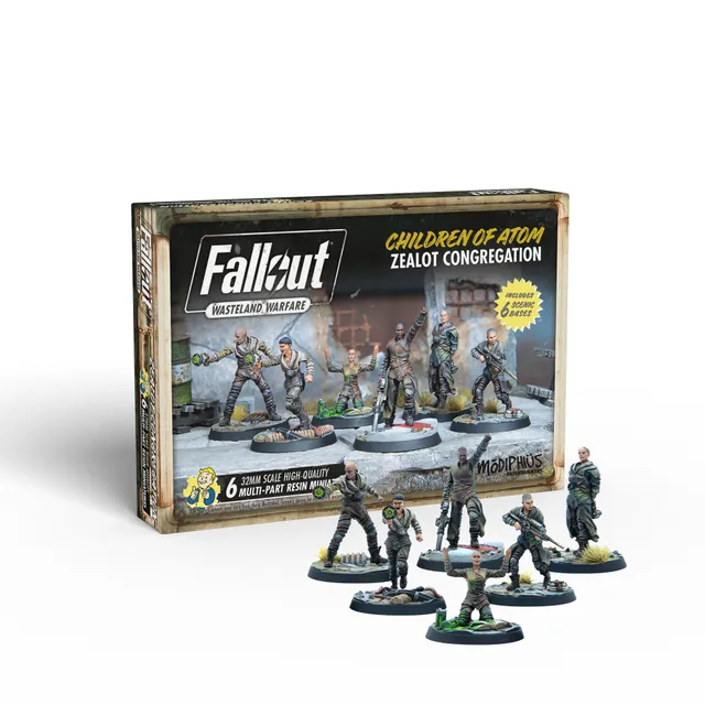 Modiphius Fallout Wasteland Warfare Children of Atom set 6 miniature