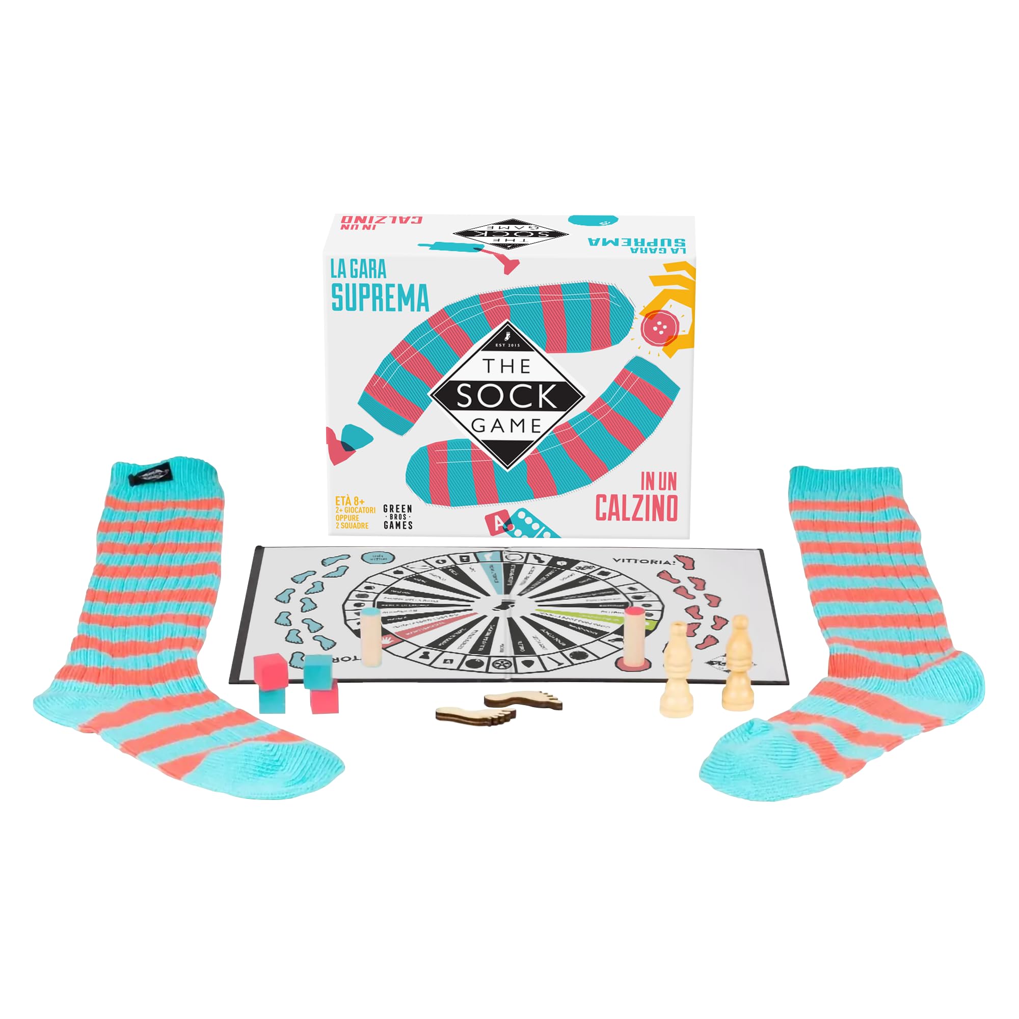 Asmodee The Sock Game Gioco da Tavolo Tattile 2 Squadre
