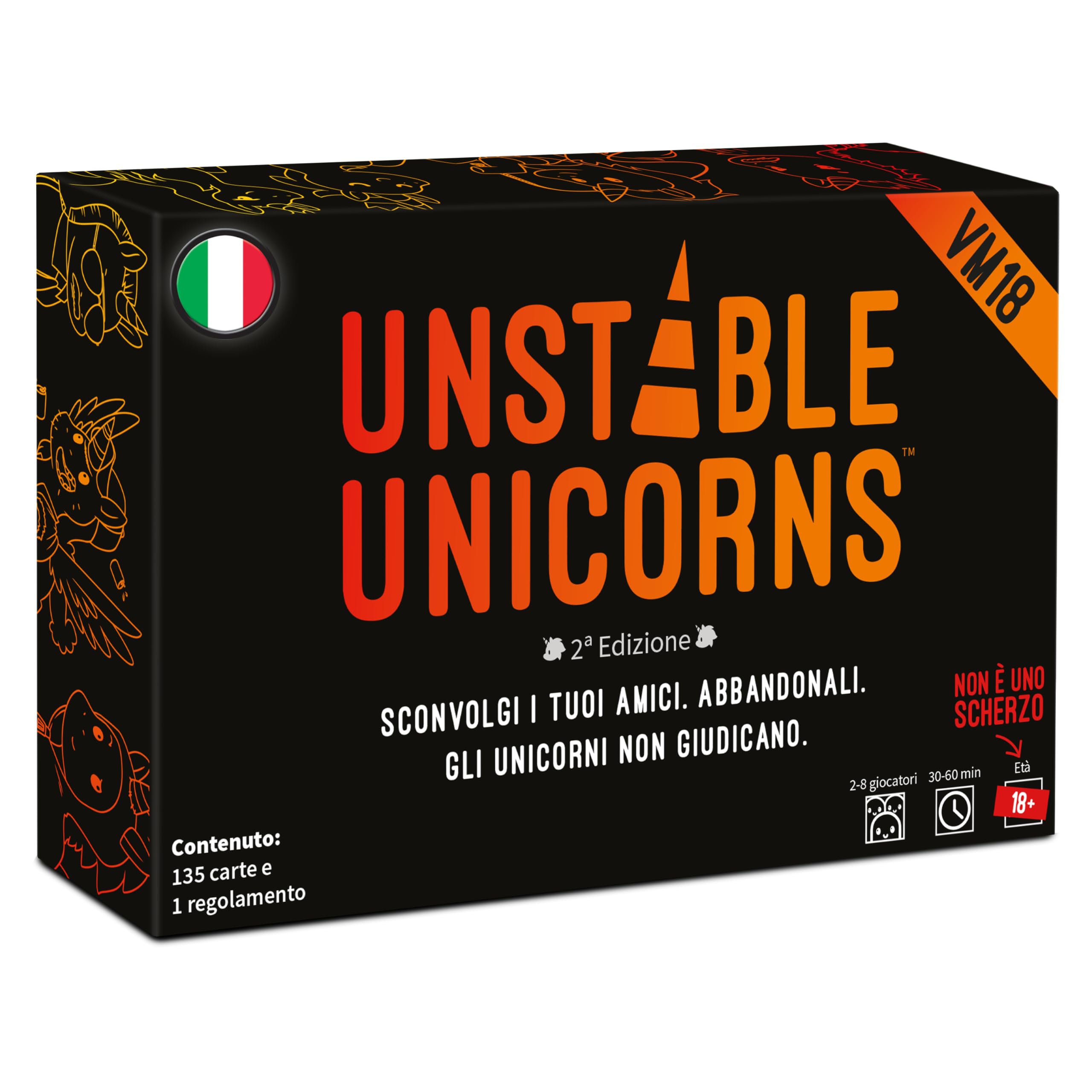 Asmodee Unstable Unicorns gioco base carte 2-8 giocatori