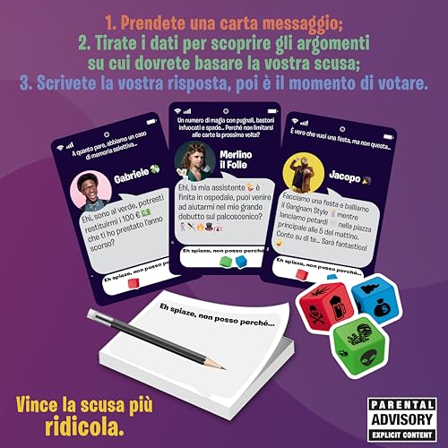 Asmodee Adult Shits carte party game edizione italiana 18+ 3-6 giocatori