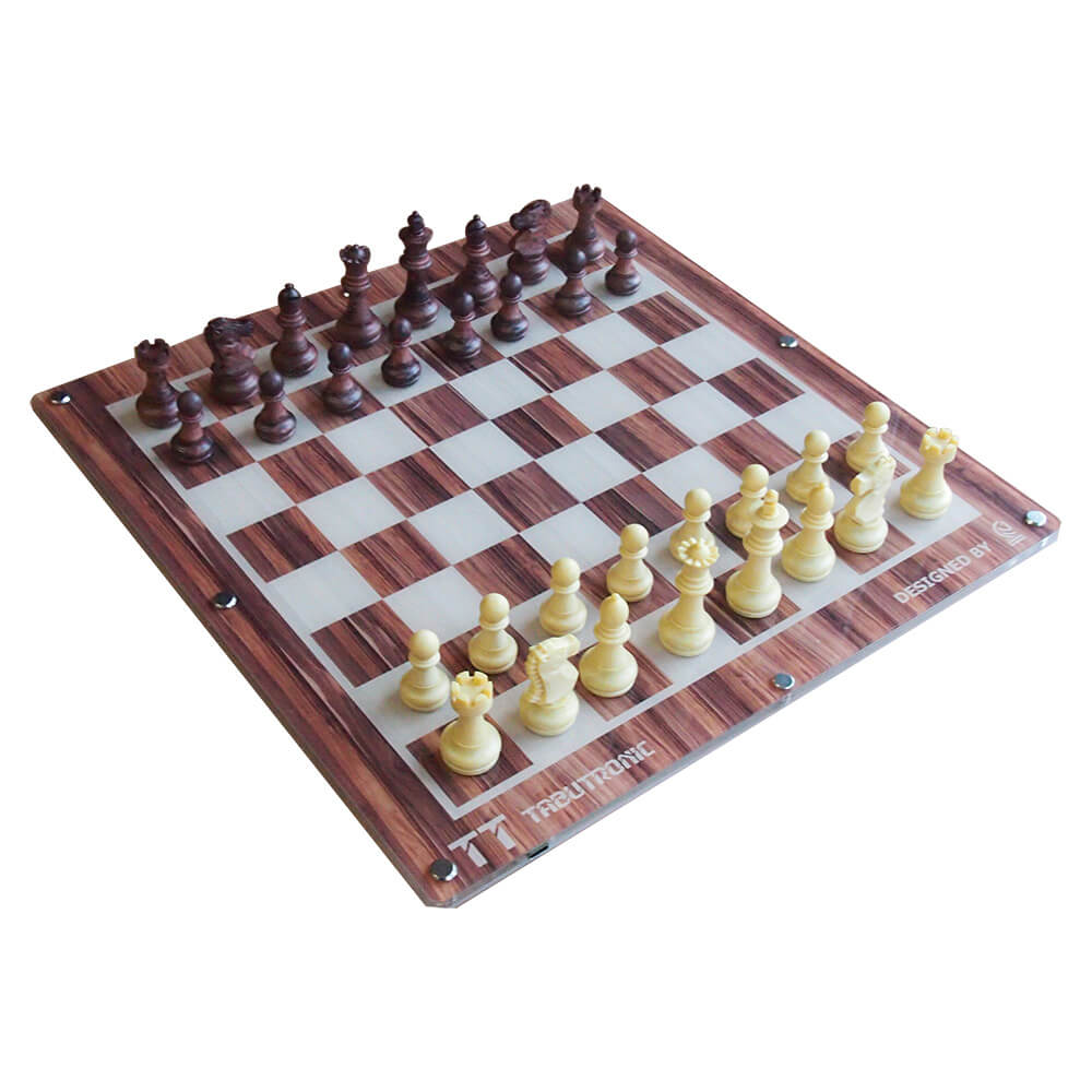 Tabutronic Sentio 35 Macassar scacchiera elettronica pezzi wood look