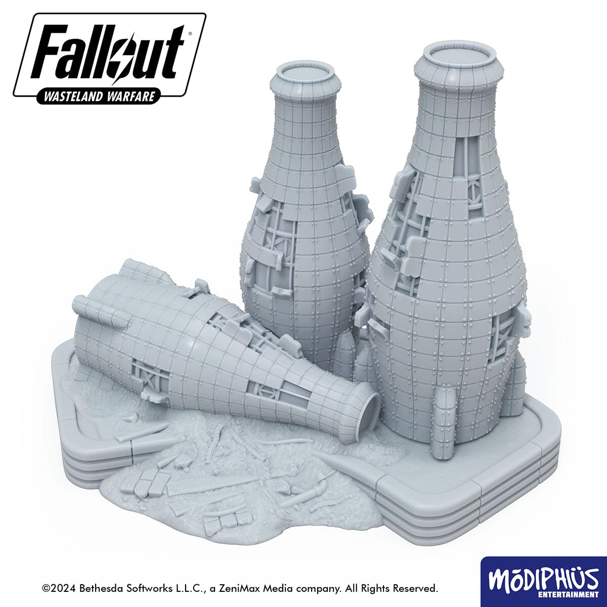 Modiphius Fallout Wasteland Warfare Cola-Cars Arena terreno STL