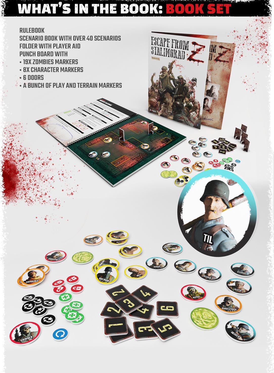 Modiphius Escape from Stalingrad Z BOOK Set gioco da tavolo 1-3