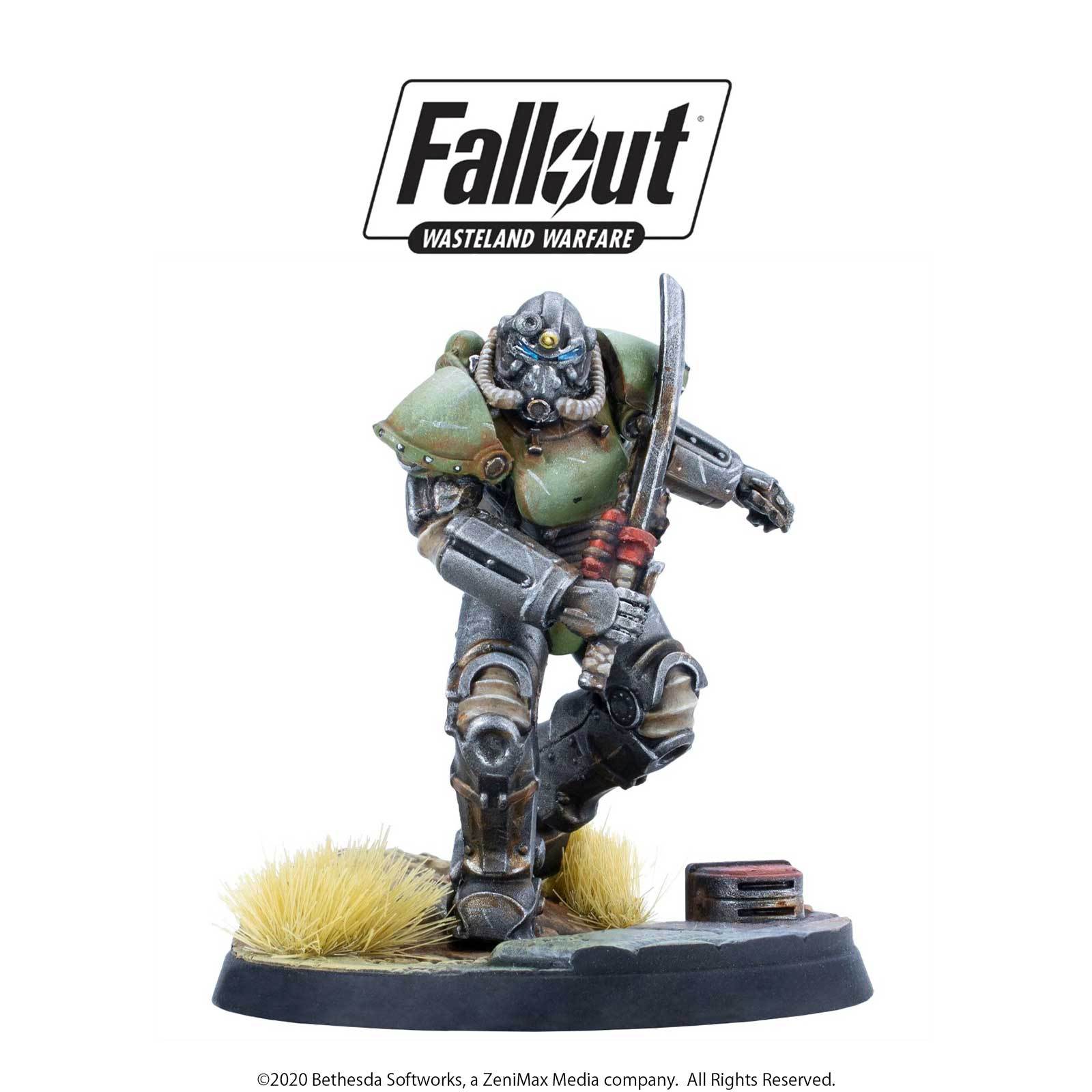 Modiphius Fallout Wasteland Warfare T-51 Power Armour miniature 3 pezzi