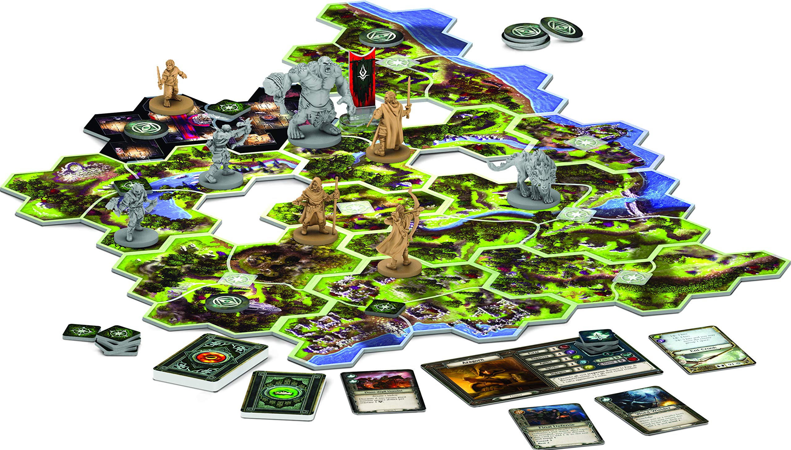 Asmodee Viaggi nella Terra di Mezzo gioco da tavolo cooperativo con app