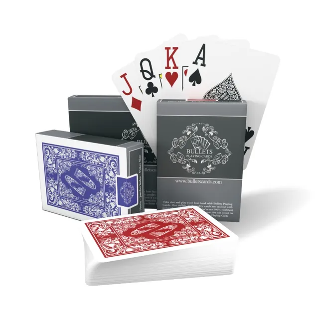Bullets Playing Cards carte da poker impermeabili 2 mazzi jumbo