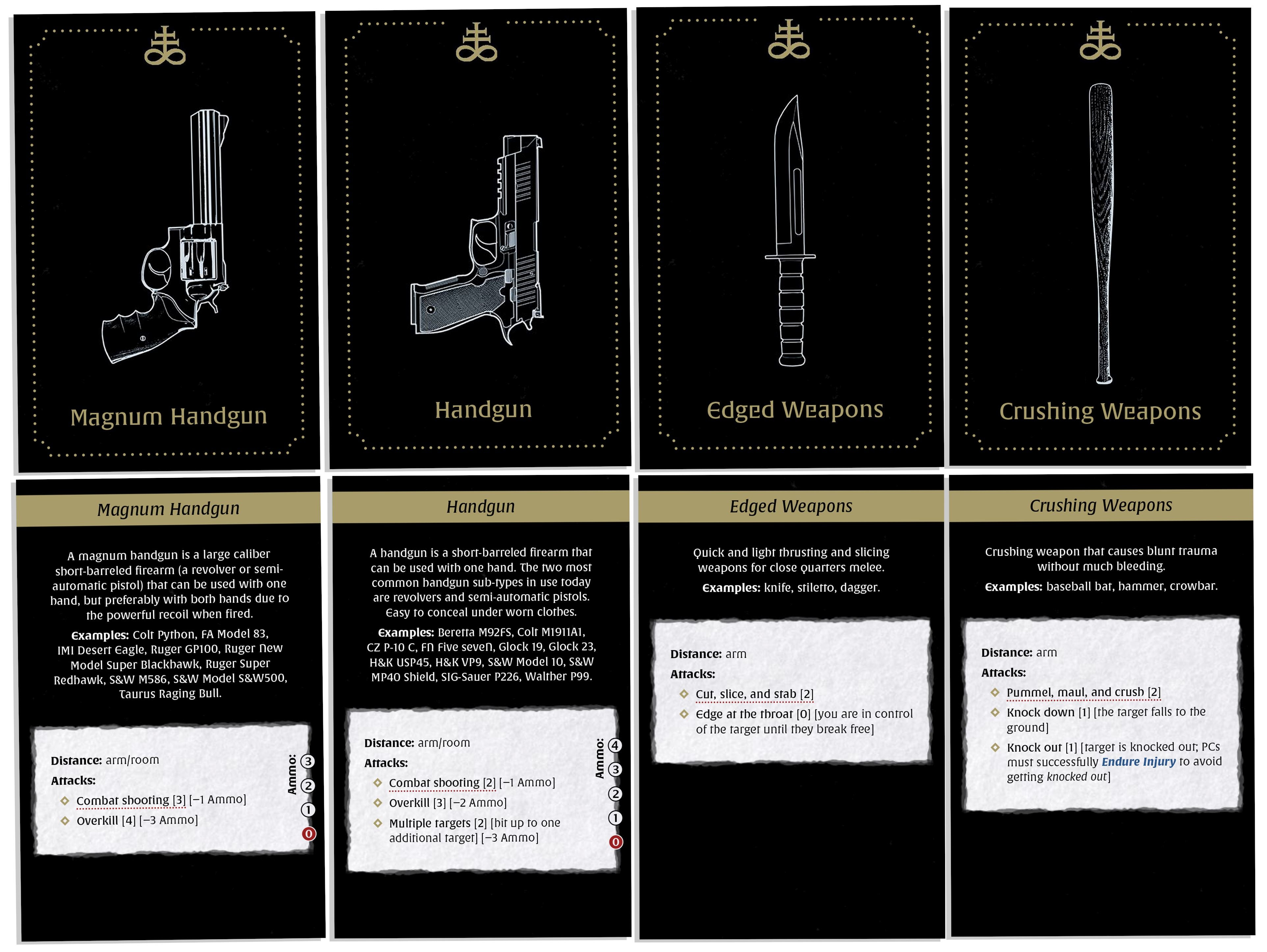KULT Weapon Deck mazzo 55 carte armi PDF digitale